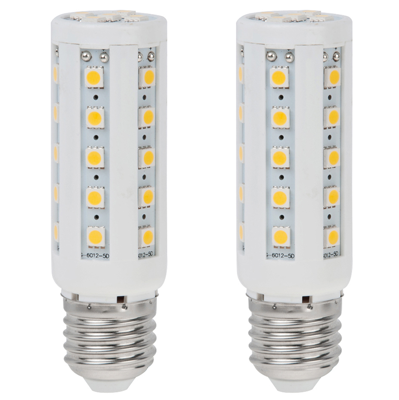 Corn Shape T10 E26/E27 LED Tubular Bulb, 7 Watts, 70W Equivalent, 2-Pack, AC85-265V